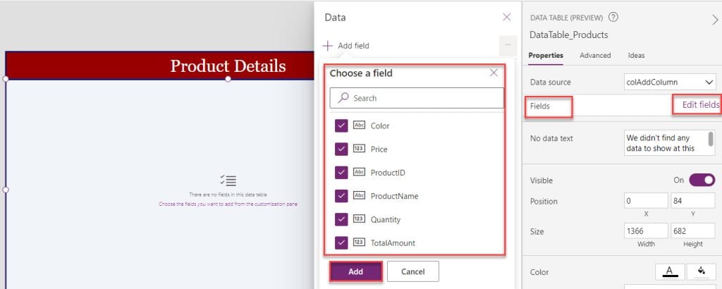 Add a Column in the Power Apps Collection Add a Column in the Power Apps Collection