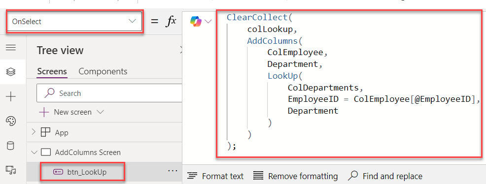 add column to existing collection powerapps