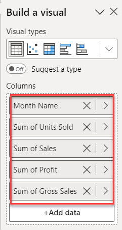 Apply conditional table visual formatting in Power BI