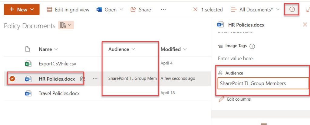 Audience targeting in highlighted content web part Audience targeting in highlighted content web part