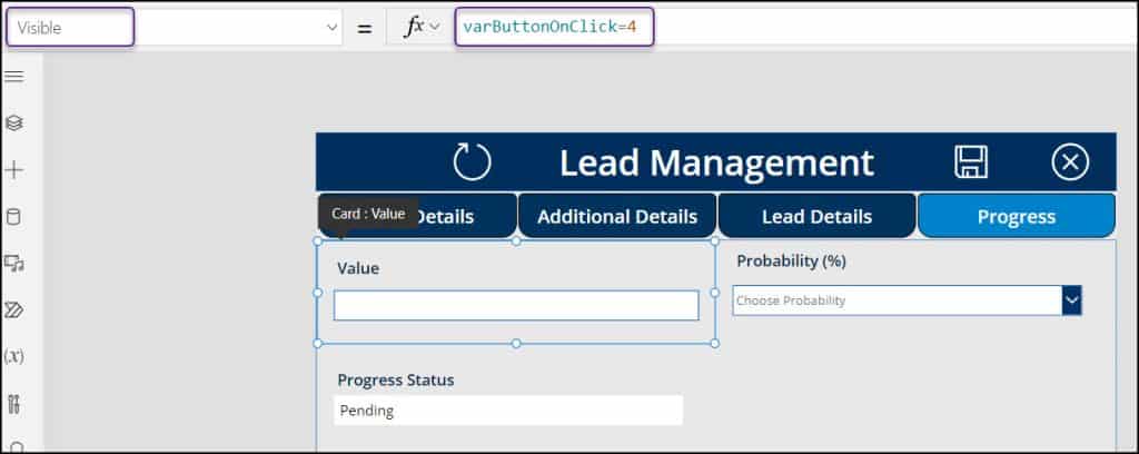Button OnSelect in PowerApps How to Create tabs in Power Apps