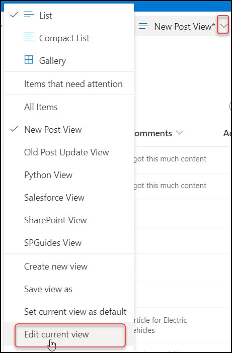 Change a SharePoint List view Change a SharePoint List view