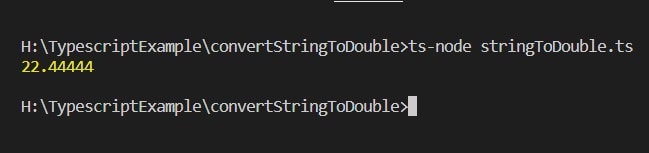 convert the string to double in typescript using the parseFloat method convert the string to double in typescript using the parseFloat method.