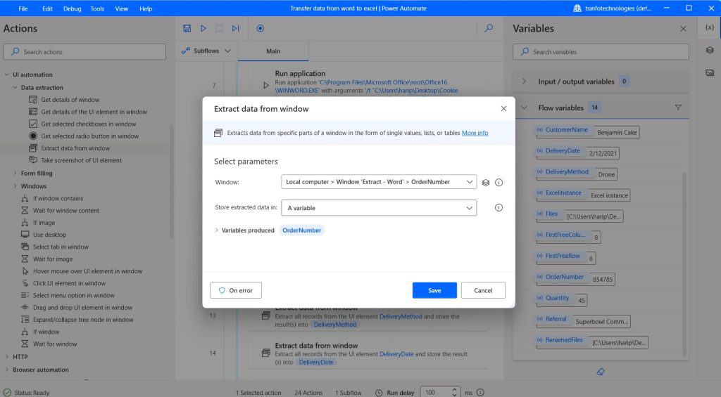 Copy data from Word doc to Excel file using Power Automate Desktop Copy data from Word doc to Excel file using Power Automate Desktop