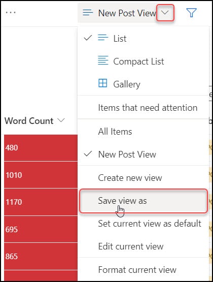 Create a list view in SharePoint Create a list view in SharePoint