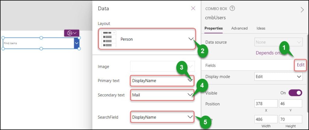 Create People Picker in PowerApps using Combo Box power apps people picker