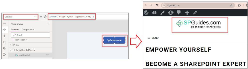 create powerapps hyperlink button create powerapps hyperlink button