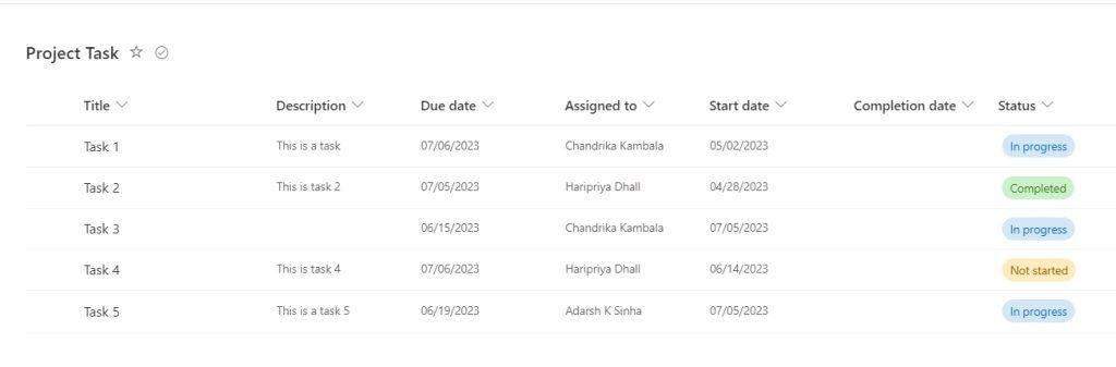 create SharePoint list view using MS flow