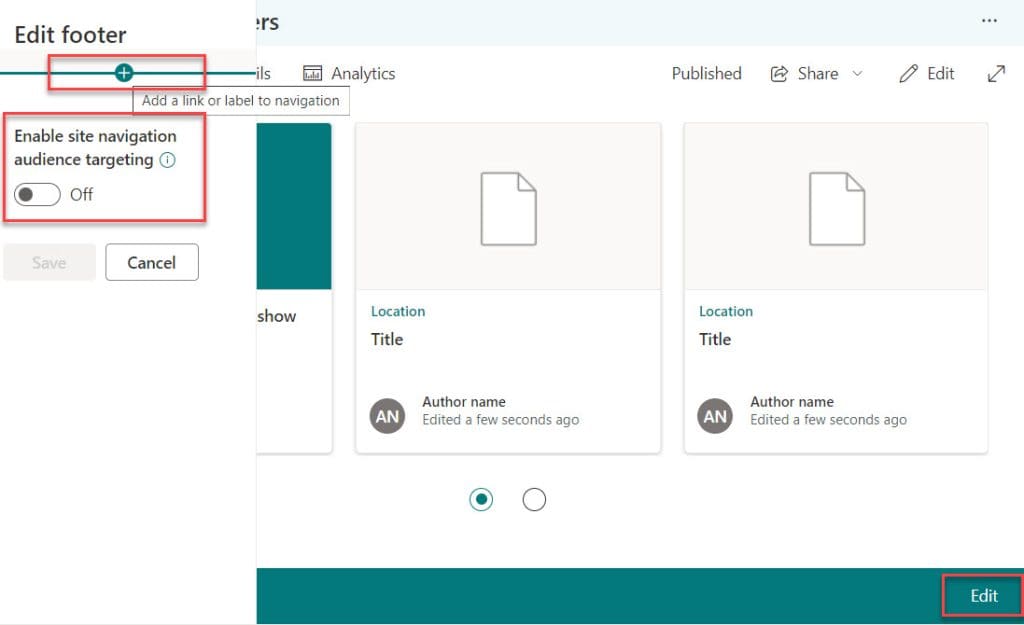 customize SharePoint Communication site customize SharePoint Communication site
