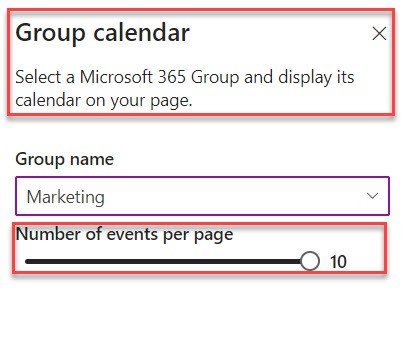 Edit SharePoint Group Calendar Web Part