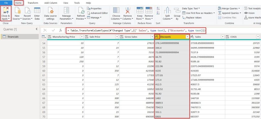 Example of Converting decimal number to text in Power BI