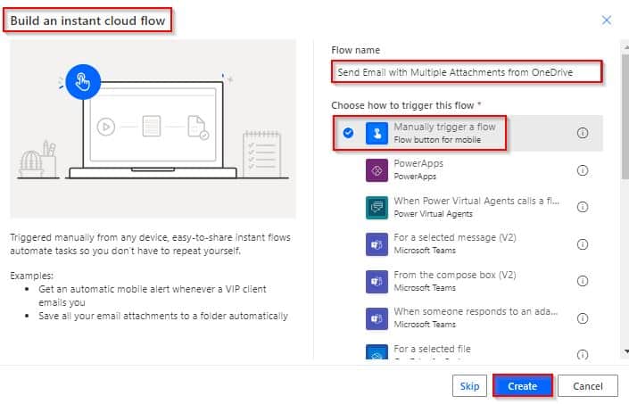 Example to send email with Multiple Attachment from OneDrive using flow Send email with attachment from OneDrive using Power Automate