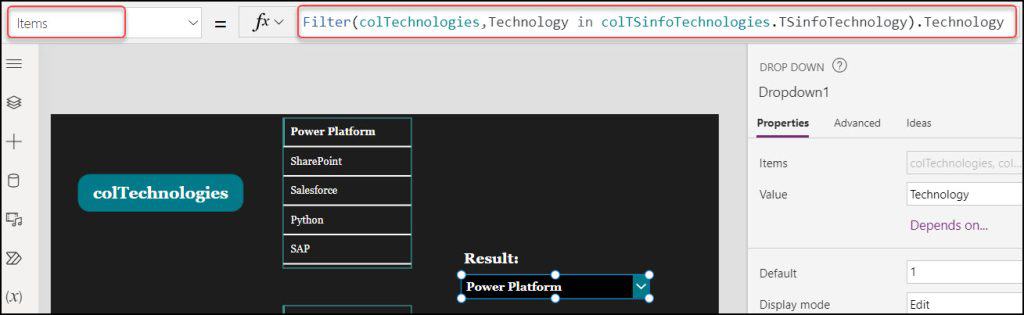 filter a collection based on another collection in power apps filter a collection based on another collection in power apps