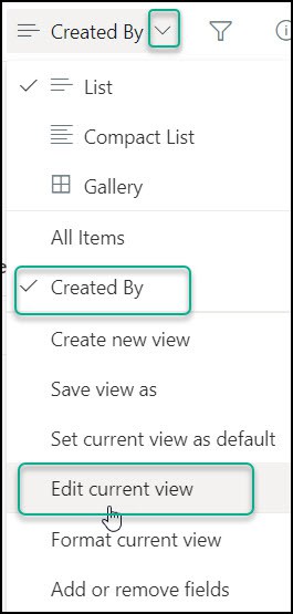 Filter SharePoint list column with username of the current user Filter SharePoint list column with username of the current user