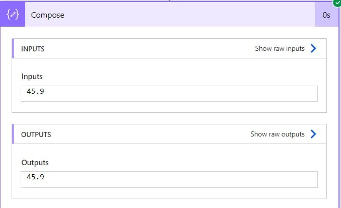  format number to round up in Power Automate