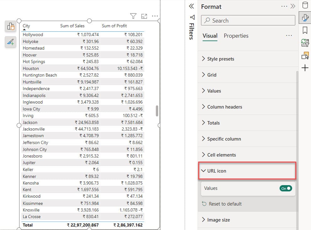 Format the URL Icon of a Table in Power BI Format the URL Icon of a Table in Power BI