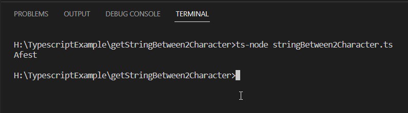 get a string between 2 characters in a typescript using the slice method get a string between 2 characters in a typescript using slice() method