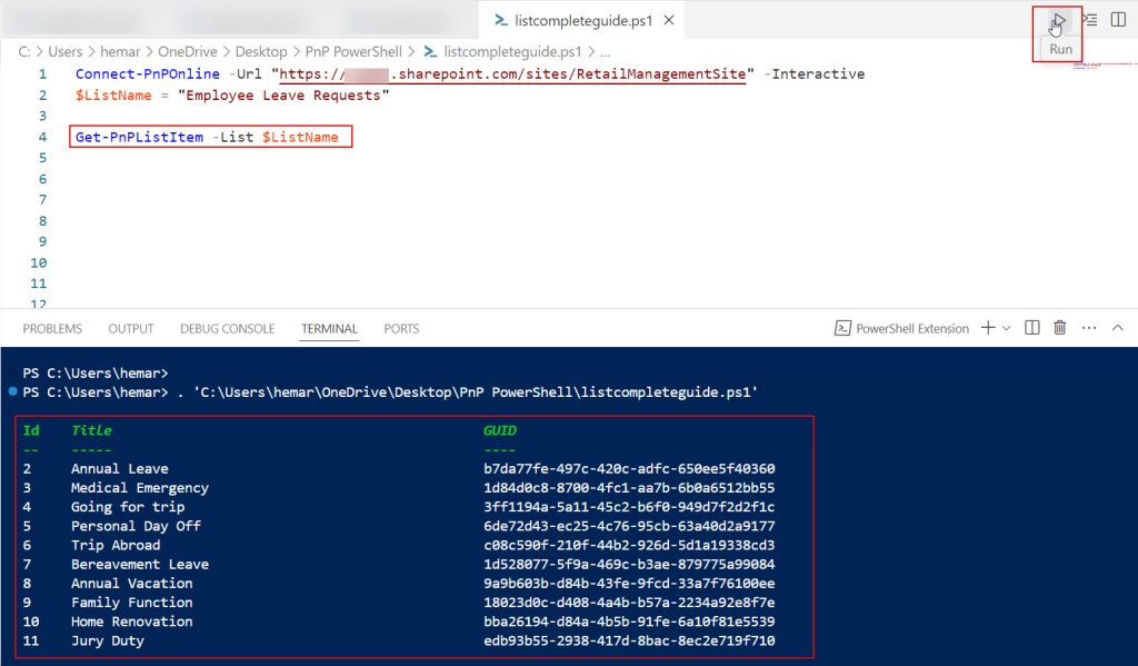 get all sharepoint list items using powershell