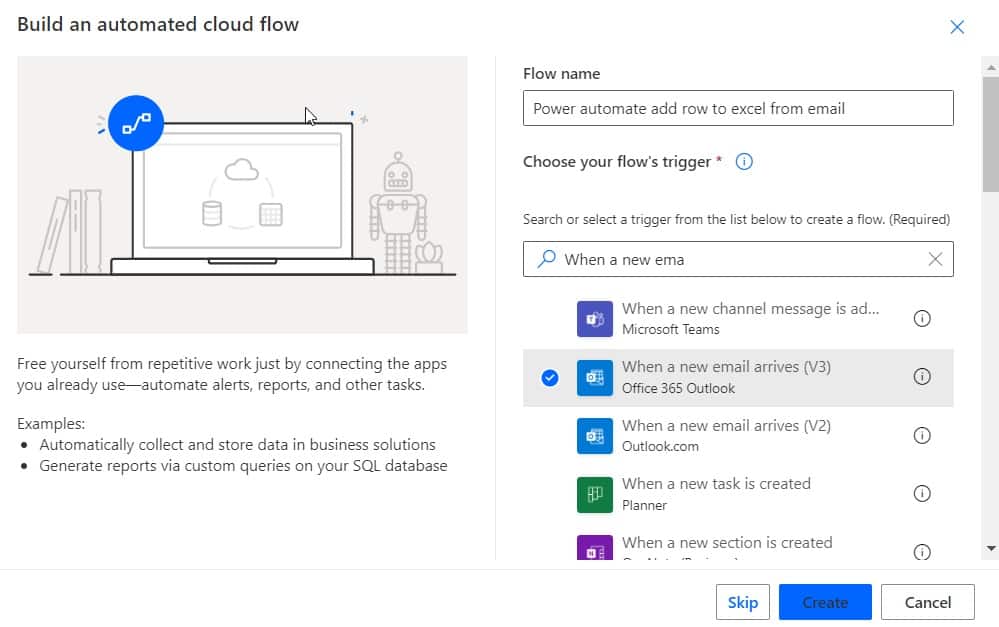 How to add row to excel from an email Ms flow How to add row to excel from an email Ms flow