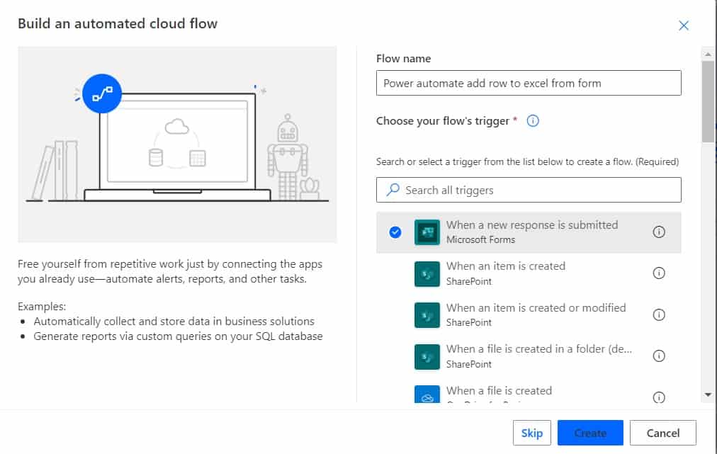How to add row to excel from Microsoft form using Microsoft Power automate How to add row to excel from Microsoft form using Microsoft Power automate