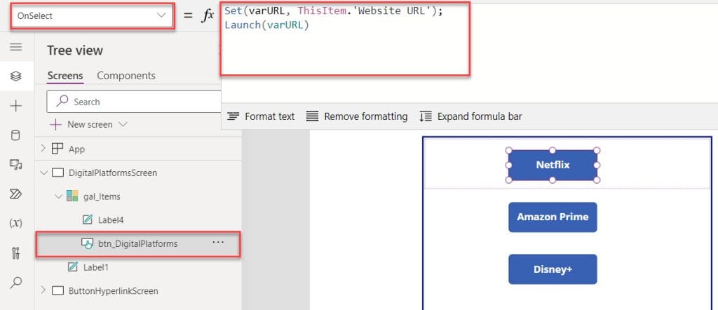 how to create power apps hyperlink button how to create power apps hyperlink button