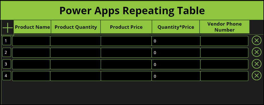 How to Create Repeating Tables in Power Apps repeating table in powerapps