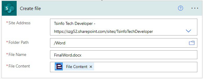 How to create word document from html using power automate