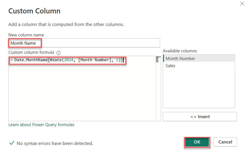 how to extract month names from number in Power query how to extract month names from number in Power query