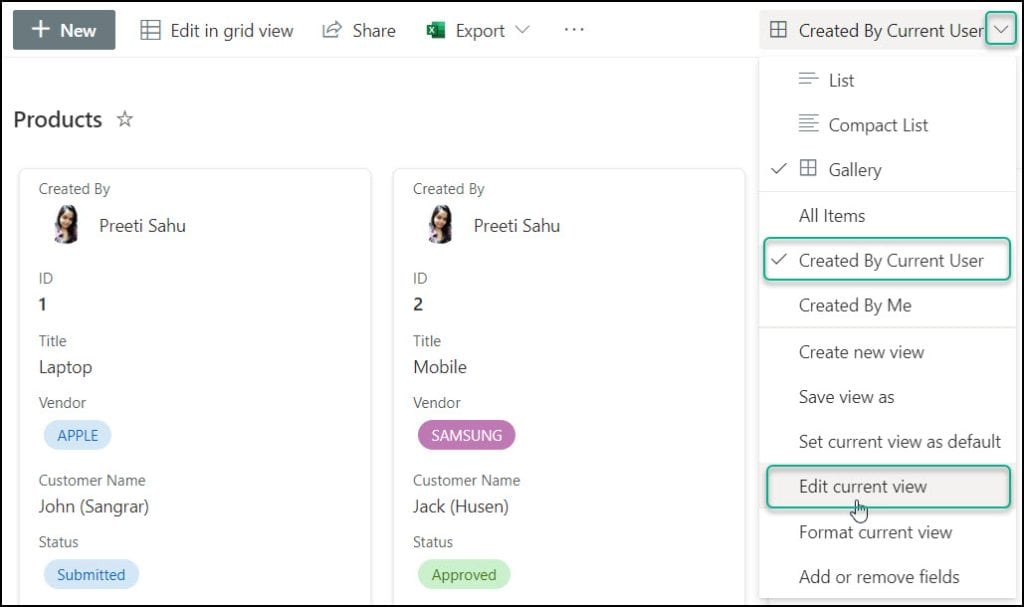How to filter sharepoint list view by current user How to filter sharepoint list view by current user