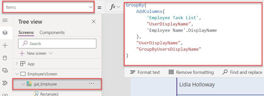 how to group SharePoint list records in Power Apps gallery