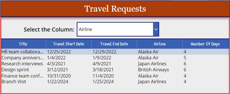 How to Hide Data Table Column in Power Apps