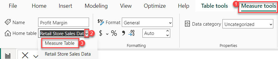 How to move measures separate Table to a measure table in Power BI