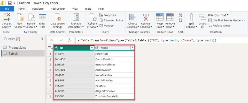 how to split a column in power bi