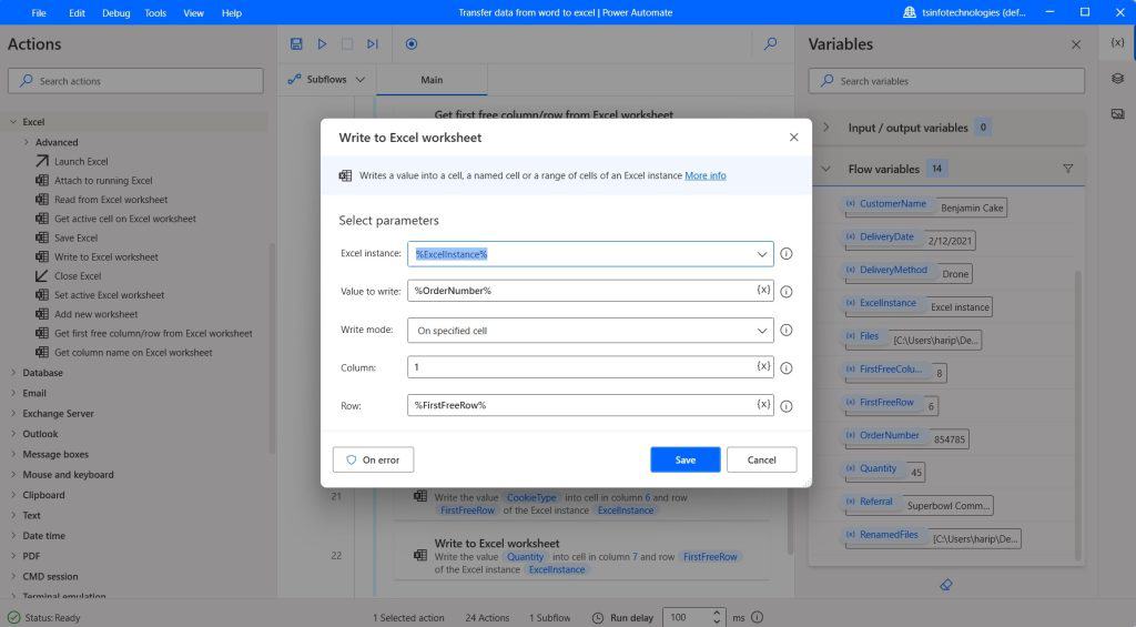 How to transfer data from Word doc to Excel file using Power Automate Desktop How to transfer data from Word doc to Excel file using Power Automate Desktop