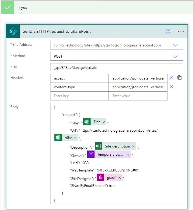 Microsoft flow create SharePoint Online Communication sites from excel sheet Microsoft flow create SharePoint Online Communication sites from excel sheet