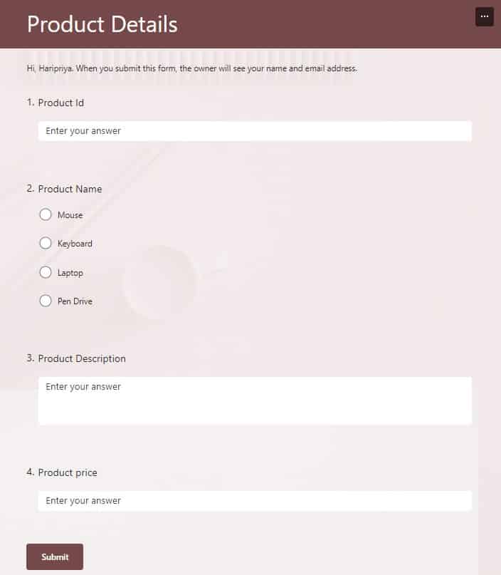 Microsoft Power automate add row to excel from MS form Microsoft Power automate add row to excel from MS form