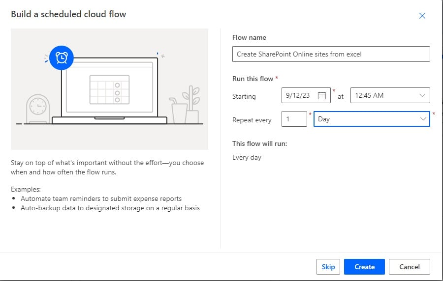 Microsoft Power automate create SharePoint site from Microsoft Power automate create SharePoint site from excel