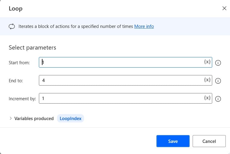 Microsoft Power Automate Desktop merge simple loops action Microsoft Power Automate Desktop simple loops action