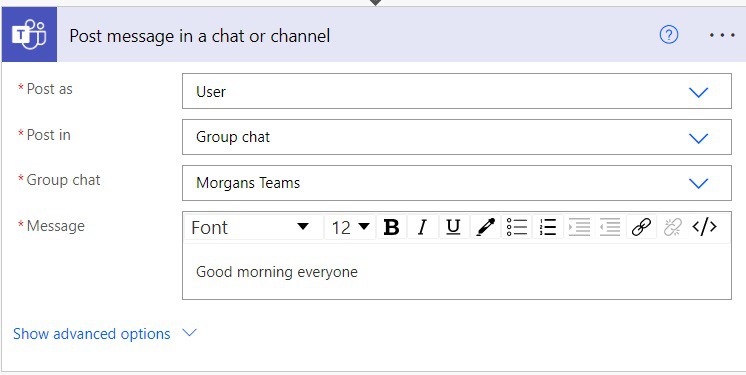 Microsoft Power automate schedule teams message Microsoft Power automate schedule teams message