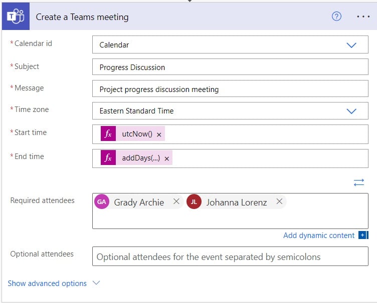 Microsoft power automate teams meeting Microsoft power automate teams meeting
