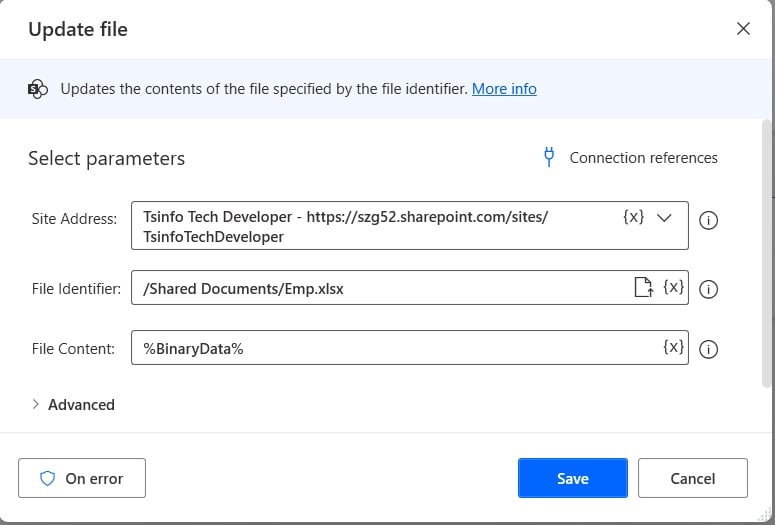 update file sharepoint power automate desktop