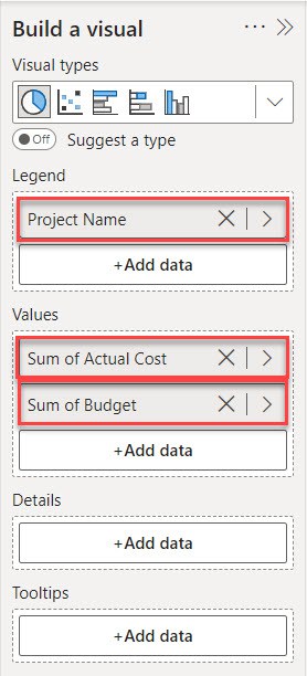 Multiple Values in a Pie Chart Power BI Multiple Values in a Pie Chart Power BI