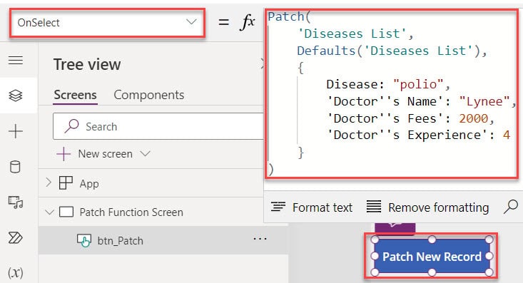 patch function in powerapps patch function in powerapps example