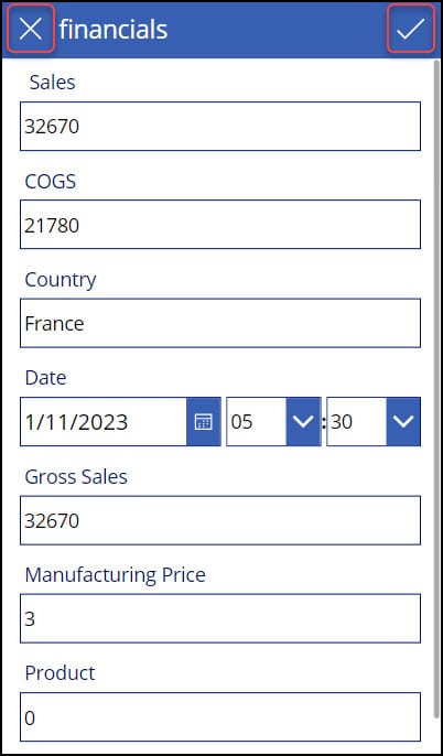 Power Apps Canvas app from Power Apps Canvas app from Excel