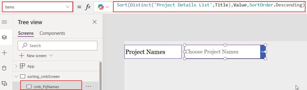 power apps combo box items sort in reverse order power apps combo box items sort in reverse order