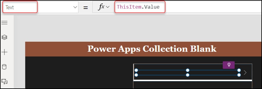 Power Apps Create a Blank Collection