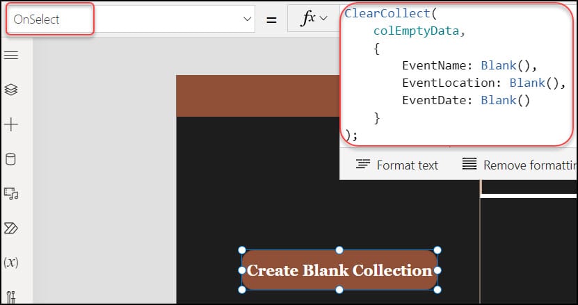 Power Apps Create Empty Collection With Columns