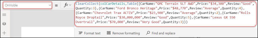 Power Apps Create Table from Collection Power Apps Create Table from Collection