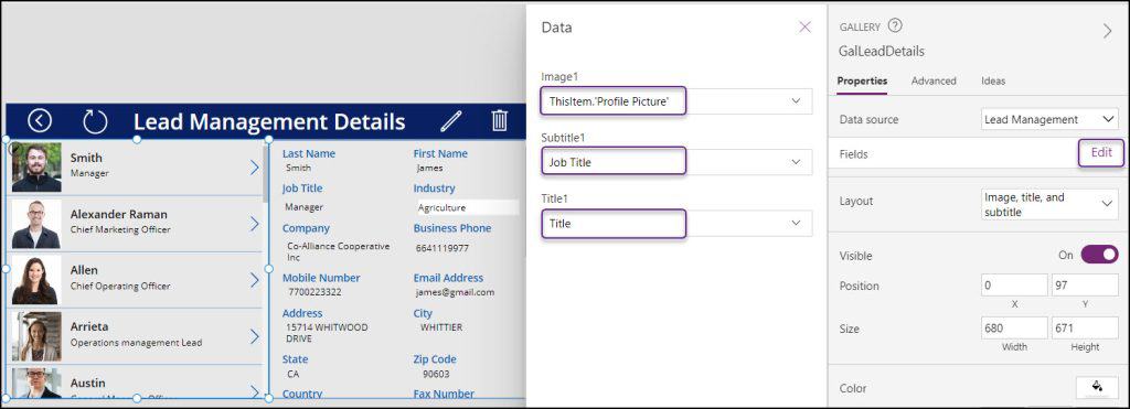 Power Apps Gallery Control powerapps tab order