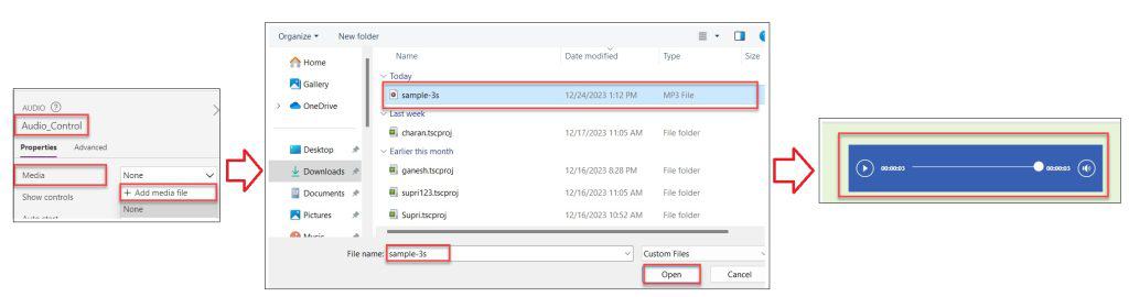 power apps play sound